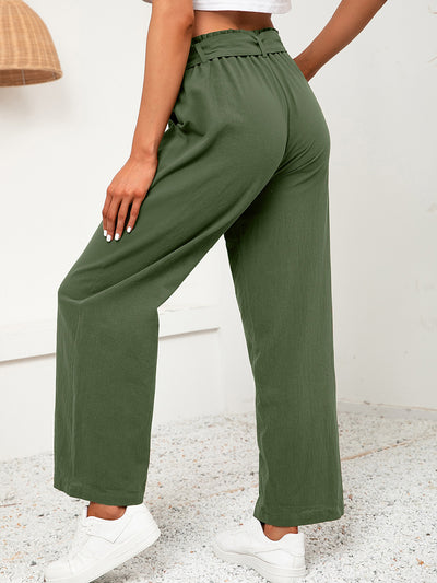 Pantalones Anchos Sueltos con Cintura Ajustable para Mujer - Image 10