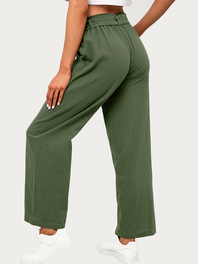 Pantalones Anchos Sueltos con Cintura Ajustable para Mujer - Image 12