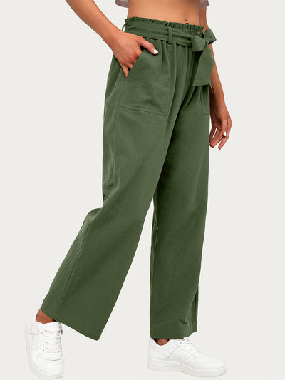 Pantalones Anchos Sueltos con Cintura Ajustable para Mujer - Image 13
