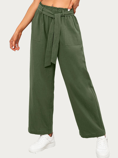 Pantalones Anchos Sueltos con Cintura Ajustable para Mujer - Image 15