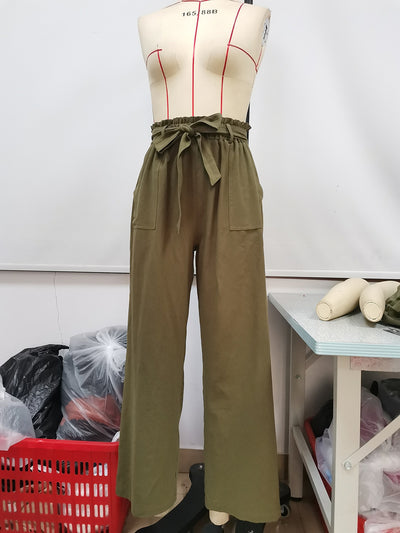 Pantalones Anchos Sueltos con Cintura Ajustable para Mujer - Image 17