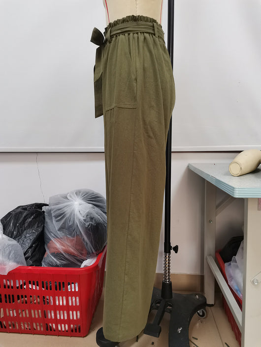 Pantalones Anchos Sueltos con Cintura Ajustable para Mujer - Image 18