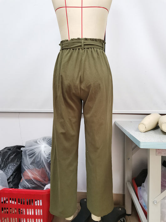 Pantalones Anchos Sueltos con Cintura Ajustable para Mujer - Image 19