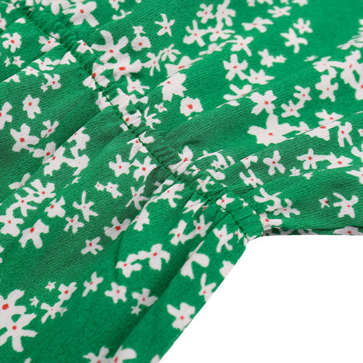 Blusa de Gasa Floral con Cuello en V y Mangas Recortadas para Mujer - Image 11