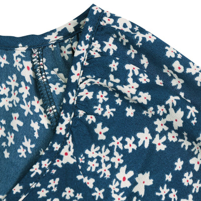 Blusa de Gasa Floral con Cuello en V y Mangas Recortadas para Mujer - Image 15