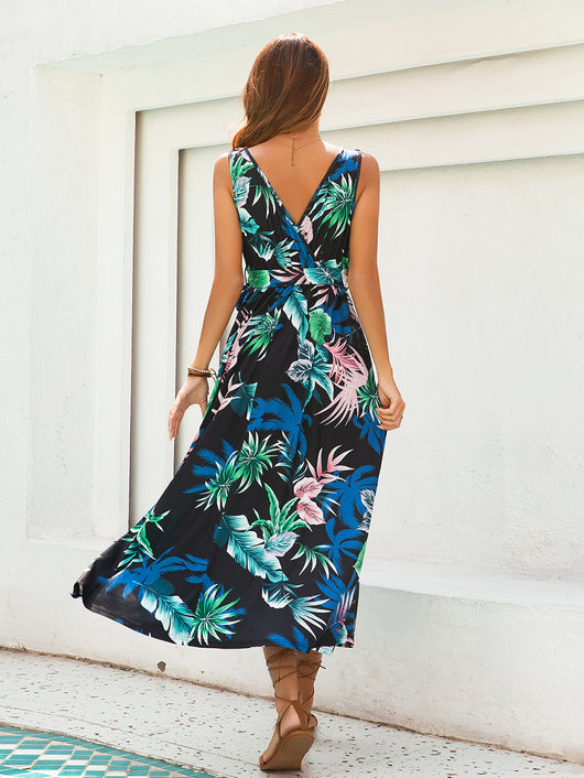 Vestido Camisola Resort con Encaje y Cordones Estampado - Image 11