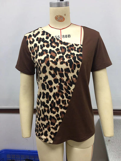 Suéter Tejido Estilo Leopardo con Cuello Irregular y Detalles de Contraste - Image 23