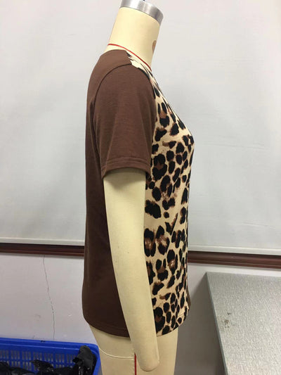 Suéter Tejido Estilo Leopardo con Cuello Irregular y Detalles de Contraste - Image 24