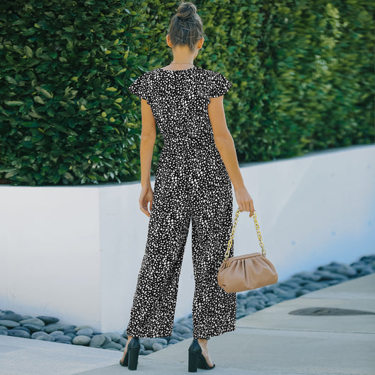 Jumpsuit Floral de Gasa para Mujer - Escote en V, Diseño Europeo - Image 15