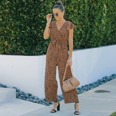 Jumpsuit Floral de Gasa para Mujer - Escote en V, Diseño Europeo - Image 16