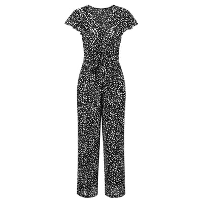 Jumpsuit Floral de Gasa para Mujer - Escote en V, Diseño Europeo - Image 26