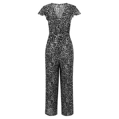 Jumpsuit Floral de Gasa para Mujer - Escote en V, Diseño Europeo - Image 27