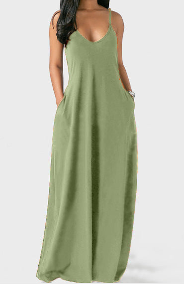 Vestido Talla Grande con Escote Profundo y Tirantes Ajustables - Image 15