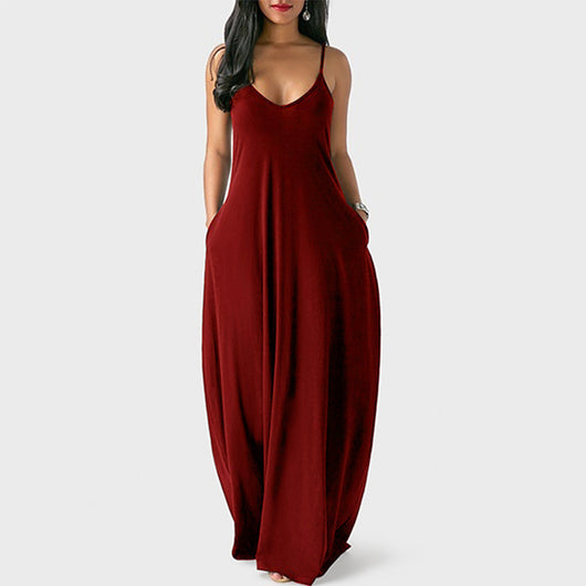 Vestido Talla Grande con Escote Profundo y Tirantes Ajustables - Image 18
