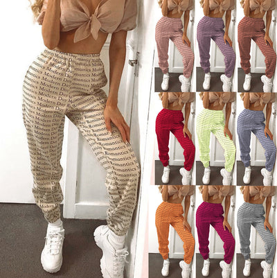 Pantalones Anchos Estilo Urbano con Estampado de Letras y Amarre - Image 13