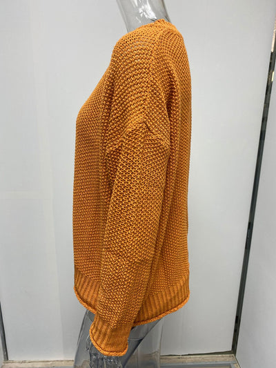 Suéter Suelto Cuello V Mujer Color Liso - Image 18