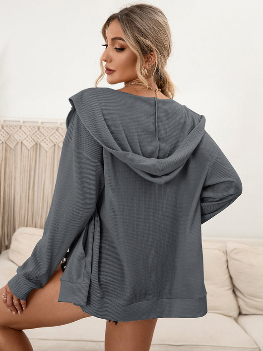 Sudadera con Capucha y Cierre de Cremallera - Cardigan Casual Versátil - Image 16