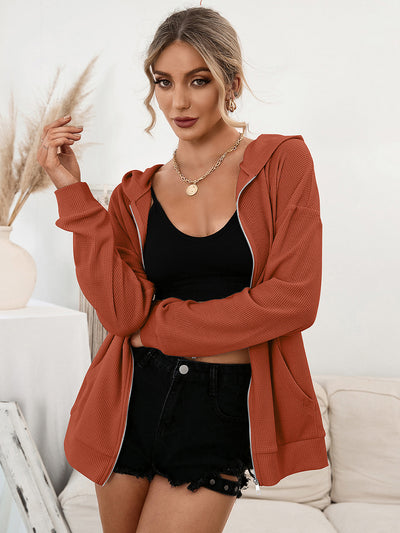 Sudadera con Capucha y Cierre de Cremallera - Cardigan Casual Versátil - Image 22