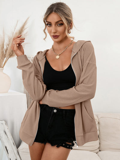 Sudadera con Capucha y Cierre de Cremallera - Cardigan Casual Versátil - Image 27