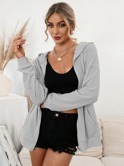 Sudadera con Capucha y Cierre de Cremallera - Cardigan Casual Versátil - Image 32