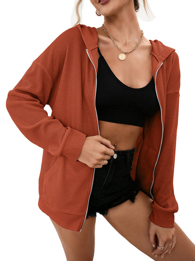 Sudadera con Capucha y Cierre de Cremallera - Cardigan Casual Versátil - Image 48