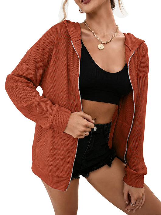 Sudadera con Capucha y Cierre de Cremallera - Cardigan Casual Versátil - Image 48