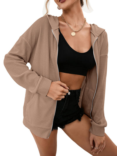 Sudadera con Capucha y Cierre de Cremallera - Cardigan Casual Versátil - Image 53