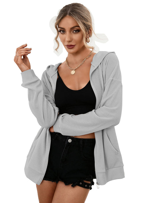 Sudadera con Capucha y Cierre de Cremallera - Cardigan Casual Versátil - Image 57