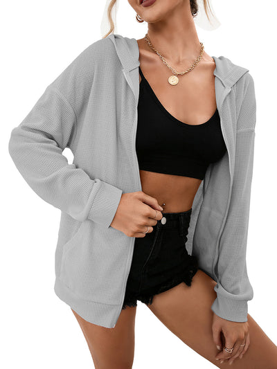 Sudadera con Capucha y Cierre de Cremallera - Cardigan Casual Versátil - Image 58