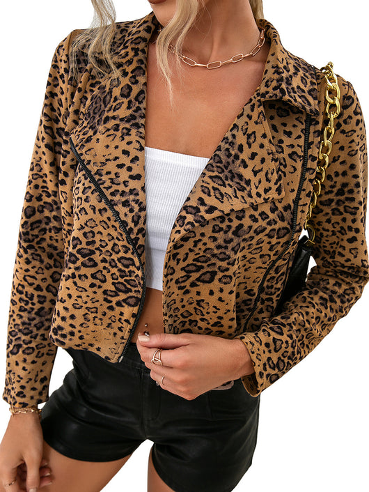 Chaqueta Estampado Leopardo con Cierre Lateral para Mujer - Image 26