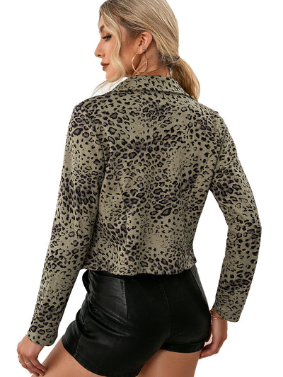 Chaqueta Estampado Leopardo con Cierre Lateral para Mujer - Image 29