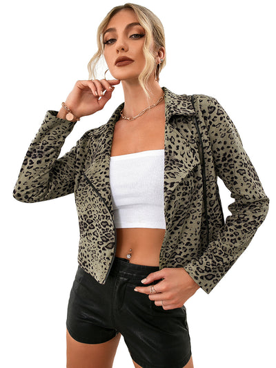 Chaqueta Estampado Leopardo con Cierre Lateral para Mujer - Image 30