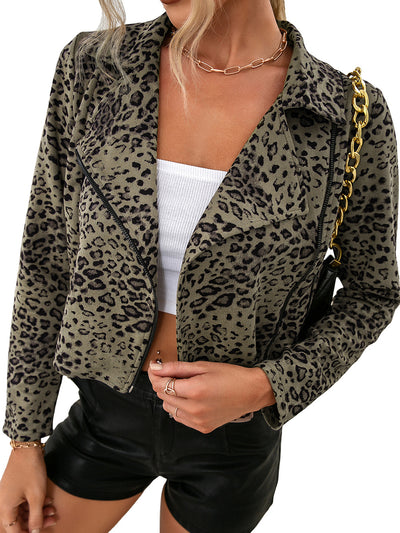 Chaqueta Estampado Leopardo con Cierre Lateral para Mujer - Image 31
