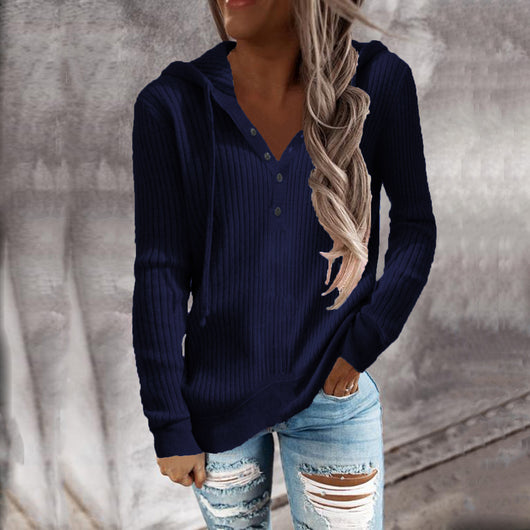 Sudadera Casual Oversize de Punto Liso para Mujer - Image 10
