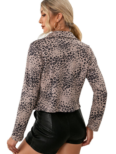 Chaqueta Estampado Leopardo con Cierre Lateral para Mujer - Image 34