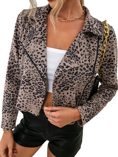 Chaqueta Estampado Leopardo con Cierre Lateral para Mujer - Image 36