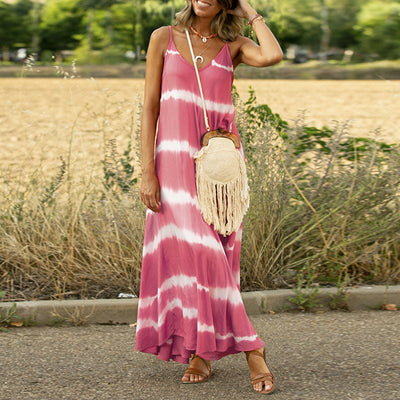 Vestido Maxi Largo Estampado a Rayas Talla Grande Mujer - Image 12