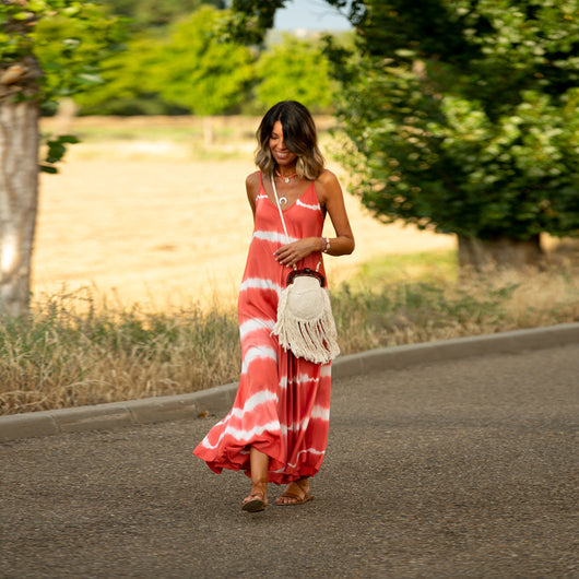 Vestido Maxi Largo Estampado a Rayas Talla Grande Mujer - Image 17