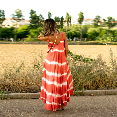 Vestido Maxi Largo Estampado a Rayas Talla Grande Mujer - Image 19