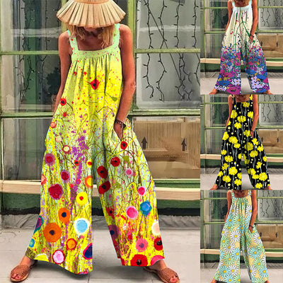 Jumpsuit Estampado de Pierna Ancha para Mujer - Image 7