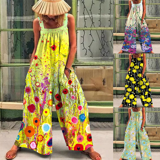 Jumpsuit Estampado de Pierna Ancha para Mujer - Image 7