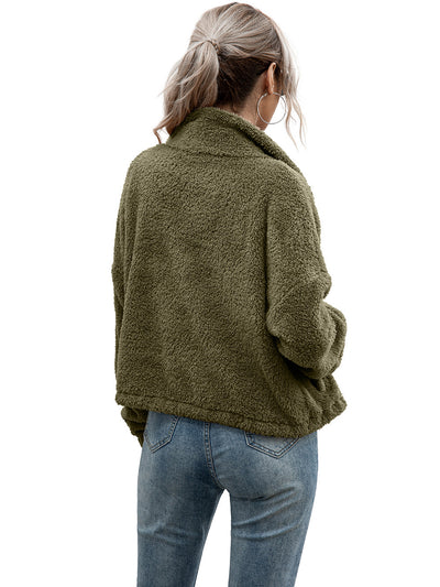 Chaqueta Sudadera Cropped con Cuello Reversible y Cordón Ajustable - Image 31