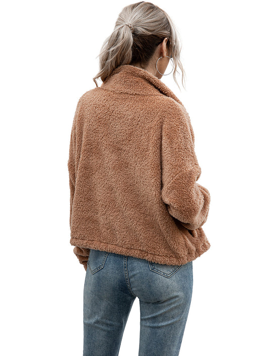 Chaqueta Sudadera Cropped con Cuello Reversible y Cordón Ajustable - Image 36