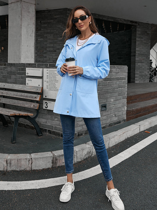 Chaqueta Impermeable Cortavientos Mediana para Mujer - Image 37