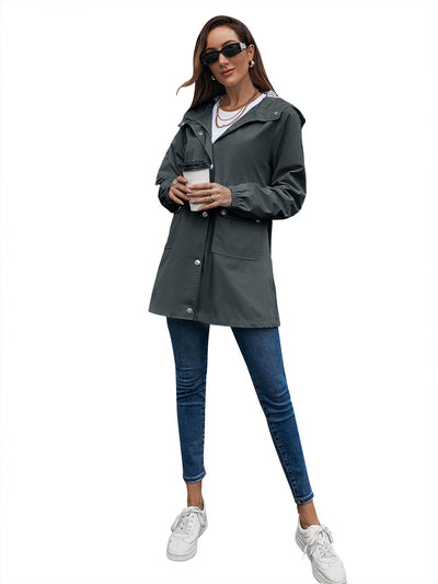 Chaqueta Impermeable Cortavientos Mediana para Mujer - Image 47