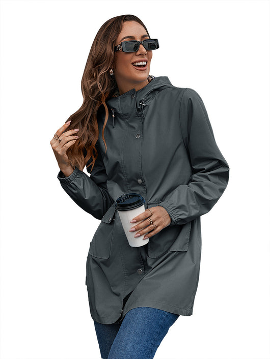 Chaqueta Impermeable Cortavientos Mediana para Mujer - Image 48