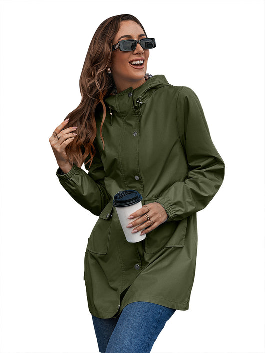 Chaqueta Impermeable Cortavientos Mediana para Mujer - Image 53