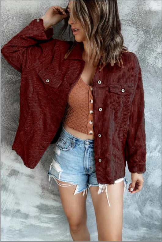 Blusa Casual para Mujer con Cuello Solapa y Detalles en Contraste - Image 9