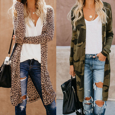 Cardigan Largo Estampado Leopardo y Serpiente para Mujer - Image 8