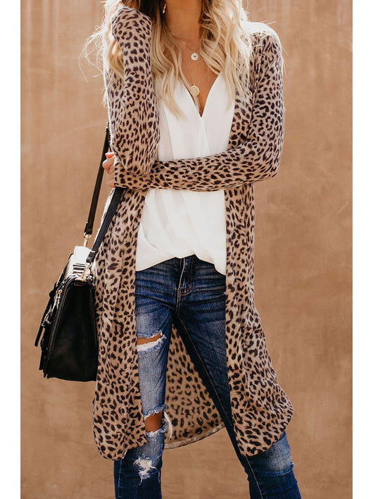 Cardigan Largo Estampado Leopardo y Serpiente para Mujer - Image 14